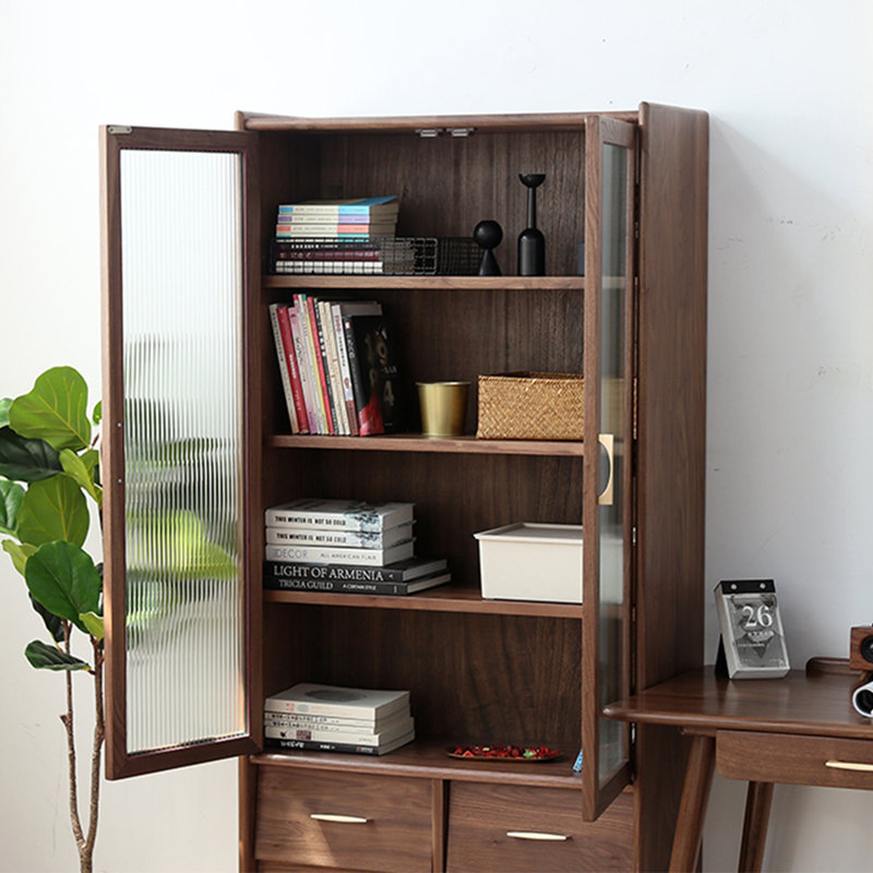 Bibliothèque pour meubles de style nordique, Marron foncé