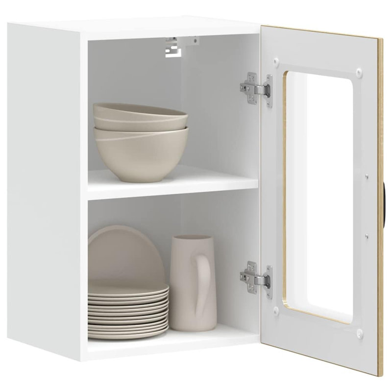 Kitchen Wall Cabinet With Glass Door Lucca, Sonoma Oak
