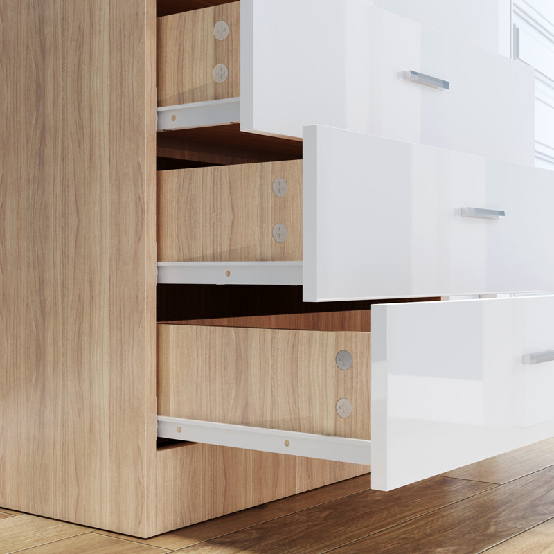 Shalicia Rectangle Accent Cabinet, White/Oak