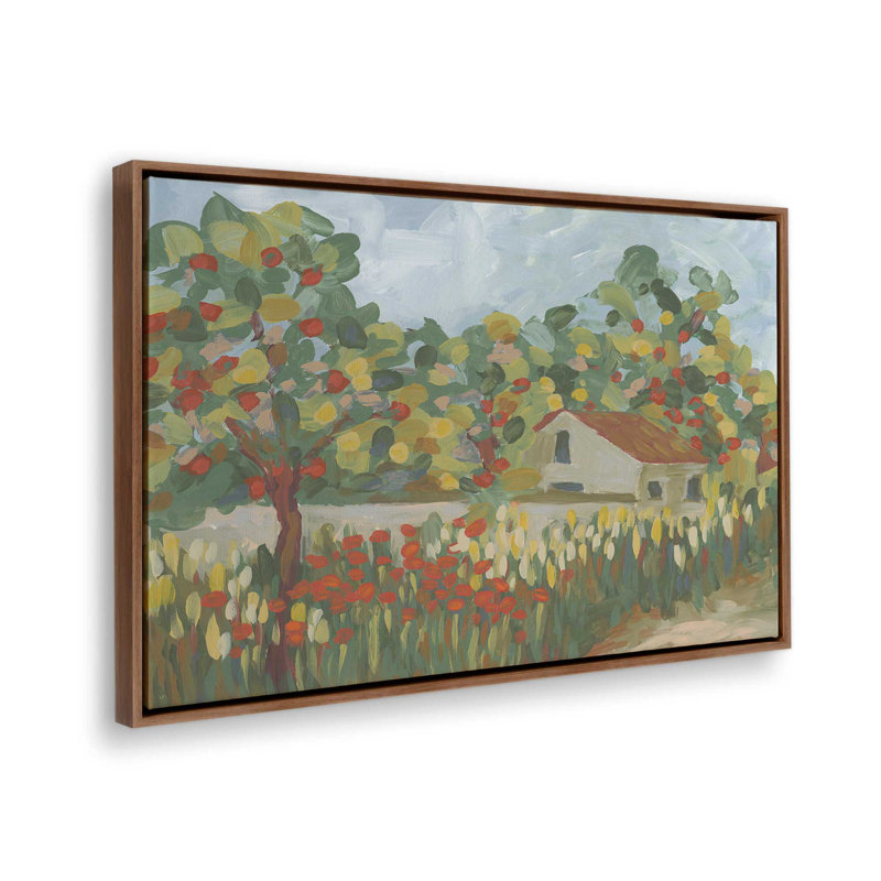 «Orchard Walk I» par June Erica Vess, reproduction d'art sur toile, H 32 po x l 48 po, Brun