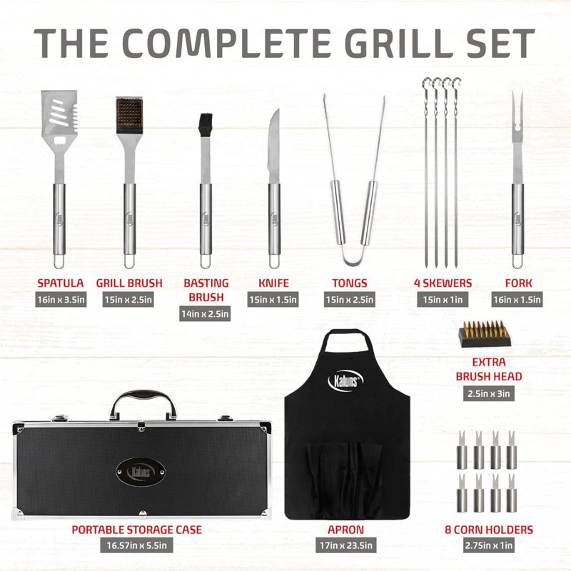 Stainless Steel Non-Stick Grilling Tool Set
