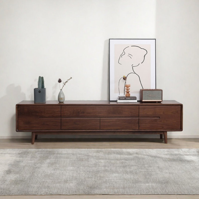 Meuble télé en noyer noir pur, 82.68"