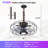 15-Inch Outdoor Plug-In Hanging Caged Ceiling Fan with LED Light, Remote and App Control, Black Brush Gold-133733997-133733994