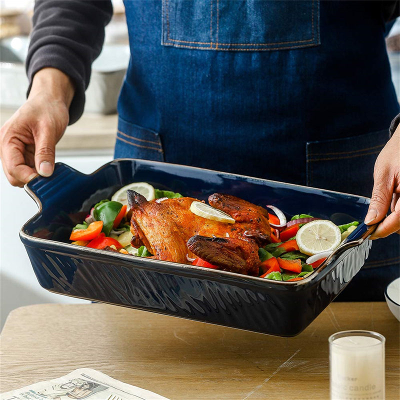 Aegean Blue Ceramic 9x13 Rectangular Baking Dish