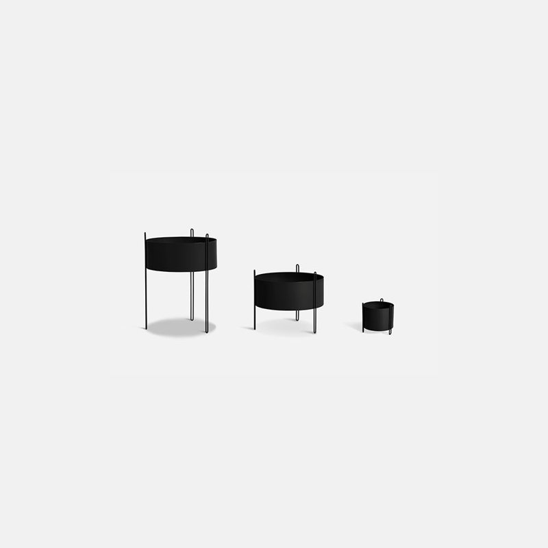 Pidestall Planter (Small), Black