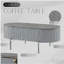 Table basse grise ultrabrillante et chrome