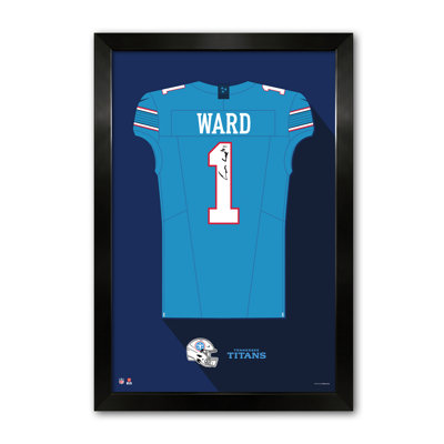 Chandail encadré bleu de Keon Coleman (NFL-PA Buffalo Bills, année 00, 35,5 x 51 cm)