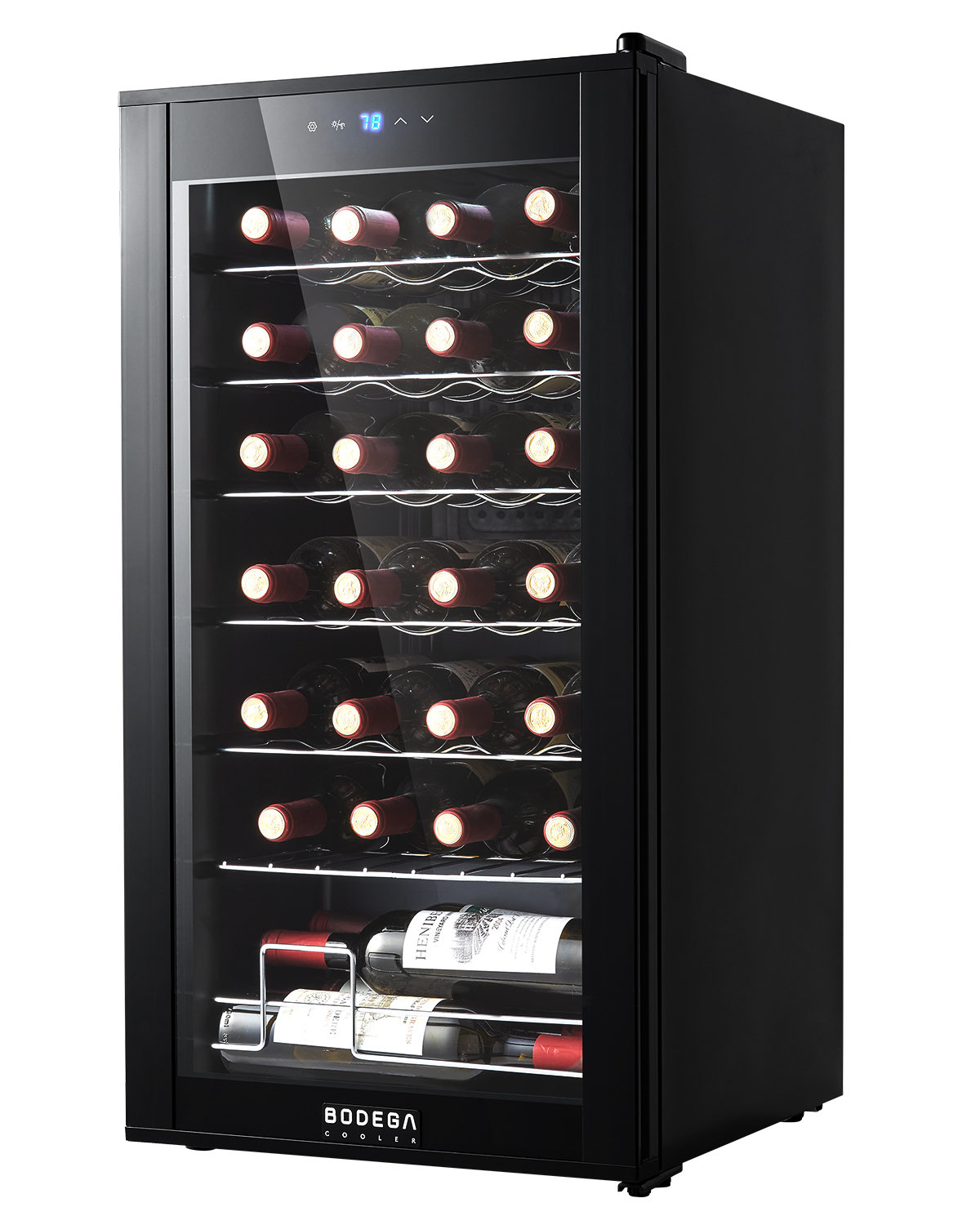 24 Bottle Wine Refrigerator  Quiet Freestanding Mini Fridge For Red, White, And Sparkling Wines, Digital Thermostat, Ideal For Home, Kitchen, Or Bedr | Fridge.com