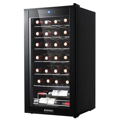 28 Bottle Wine Refrigerator Quiet Freestanding Mini Fridge For Red, White, And Sparkling Wines, Digital Thermostat, For Home, Kitchen, Or Bedroom Us