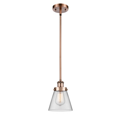 Mini-luminaire suspendu à cordon 1 lumière Ballston Urban Cone