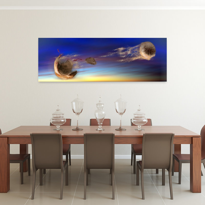 Baseball Coming Apart In Space by Agliolo Sanford - Wrapped Canvas Panoramic Print, 50.8 cm H x 152.4 cm W