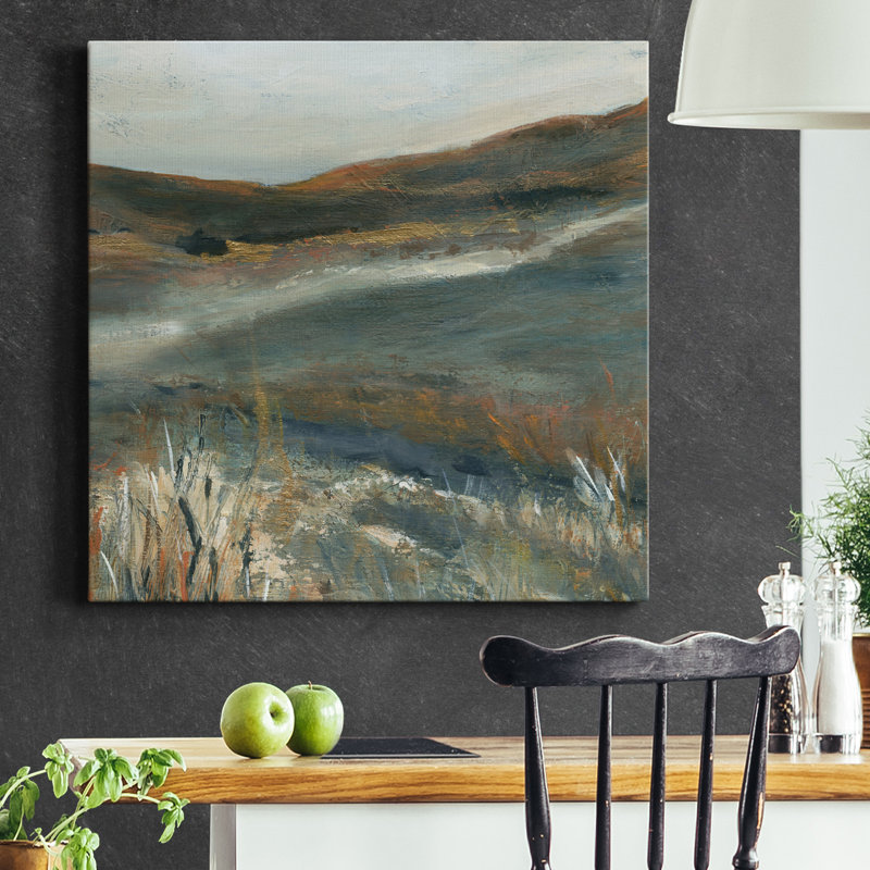 Cuivre crépuscule II - peinture sur toile tendue, H 24 po x l 24 po x P 1 po