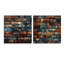 Landes - Ensemble de 2 peintures murales abstraites en acrylique-103926210