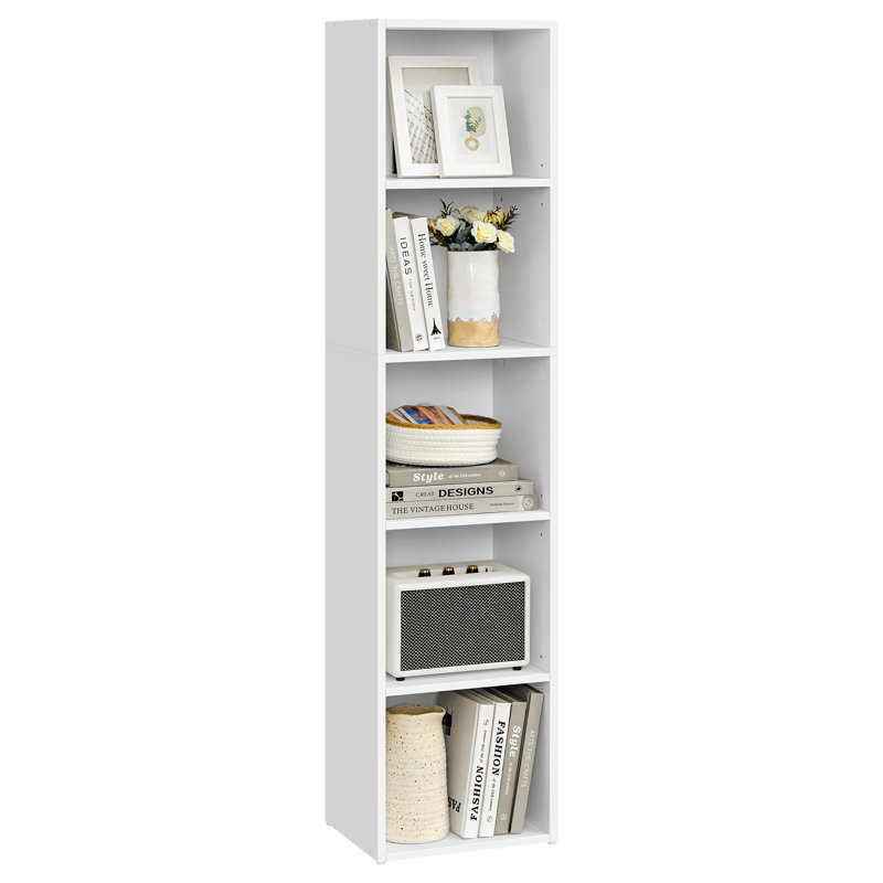 134.2cm H x 30.2cm W Bookcase, Cloud White
