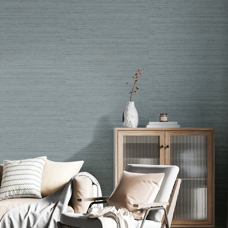 Synergy Slub Silk Design Wallpaper Roll, Taupe