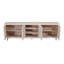 Armoire média 4 portes Sarah en bois massif transitionnel sur base en fer-73326544