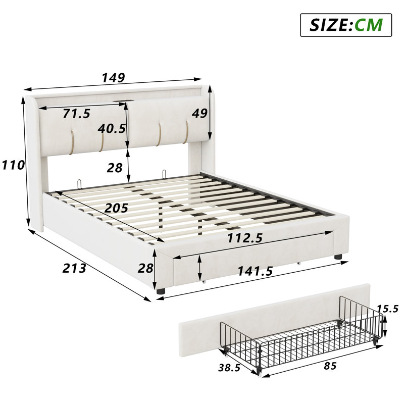 Bed, European Double (140 x 200 cm)