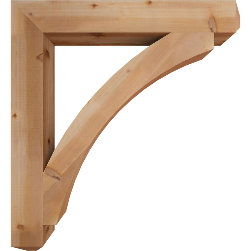 Support lisse Thorton Craftsman, H 48 po x l 5,5 po x P 44 po, Cèdre rouge