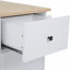 Chariot pour îlot de cuisine mobile avec plateau rabattable, rangement coulissant et roulettes verrouillables Creg-200042805
