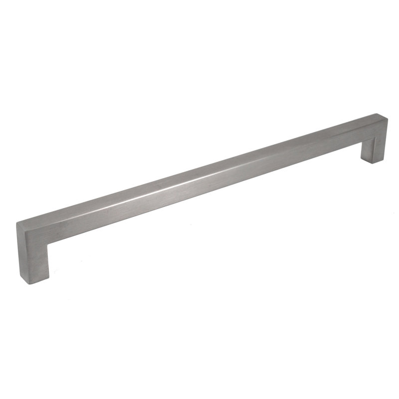 Poignée barre carrée 10 po, Nickel brossé