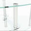 Table basse ovale transparente en verre