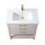 Meuble-lavabo simple 30 po avec comptoir en céramique Vicini-94088313