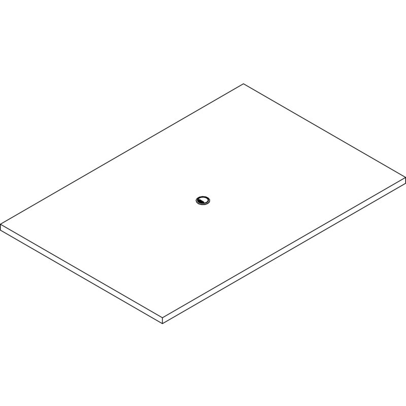 Plateau de table de conférence, Orme gris, H 1,5 po x l 72 po x P 48 po