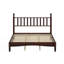 Lit plateforme grand avec tête de lit en forme de gourde, lit plateforme de style rétro