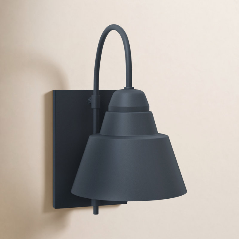Luminaire de grange d'extérieur noir Dion, H 14,5 po x l 7,75 po x P 13 po