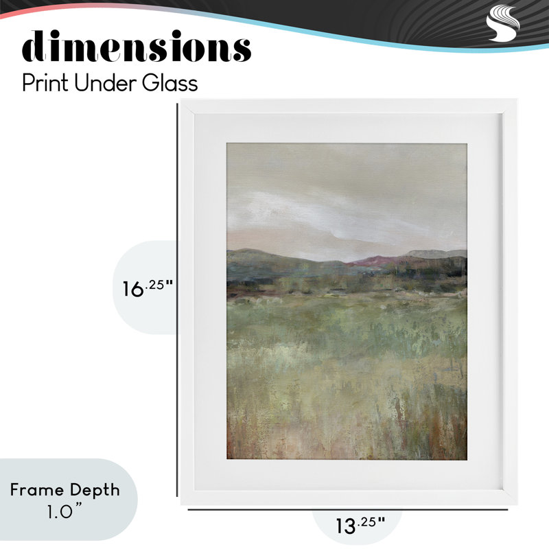«Abstract Glimpse of Spring», reproduction encadrée sous verre, design par Carol Robinson, H 16 po x l 13 po