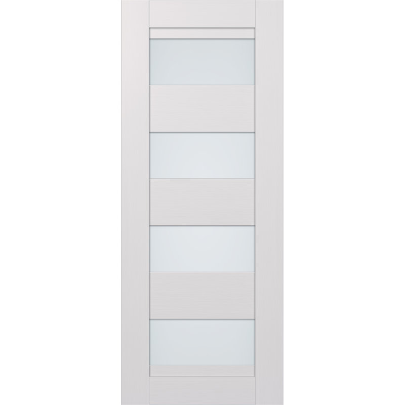Dalle de porte intérieure 4 pièces en bois manufacturé Bella, 35,875 po x 95,24 po, Blanc noble