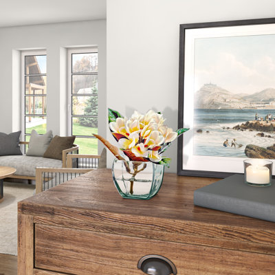 Frangipani in Bevel Vase