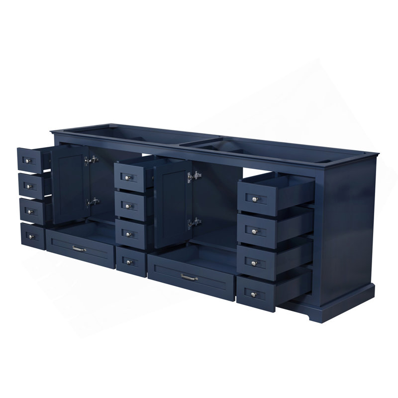 Meuble-lavabo double bleu marine