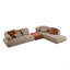 Canapé modulaire avec repose-pieds BEIGE SANDWICH