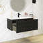 Meuble-lavabo mural 36 po avec comptoir en céramique blanche