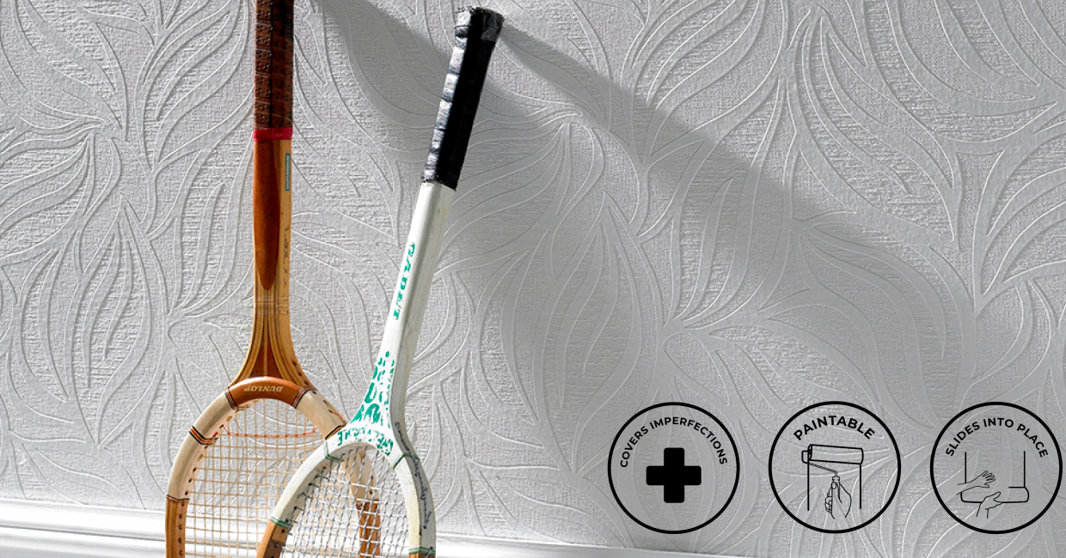 rackets and paintable wallpaper