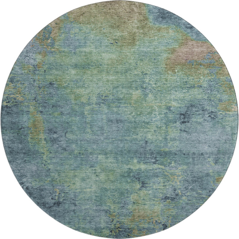 Premium Machine Washable Alijah AMF1287 Modern Rug, Round 8'