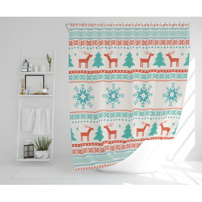 Cope Polyester Shower Curtain Set