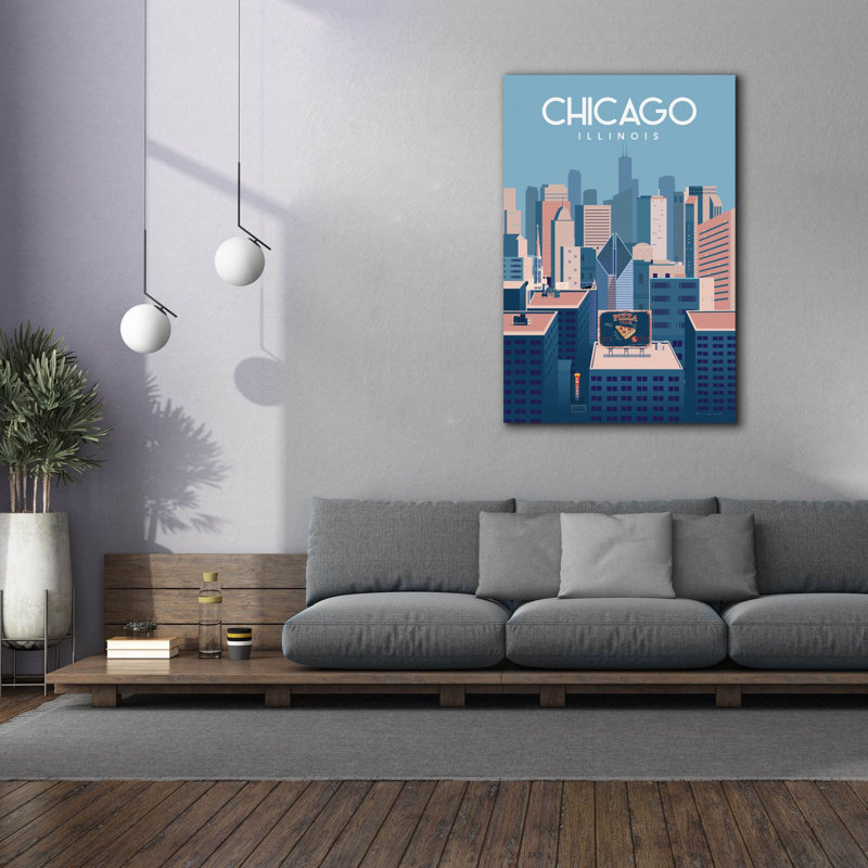 "Epic Graffiti" Chicago Illinois "par Omar Escalante, art mural sur toile, H 60 po x l 40 po