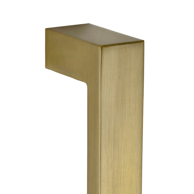 Poignée d’appoint en laiton satiné de 16 po Architectural Flat, Laiton satiné, 16"
