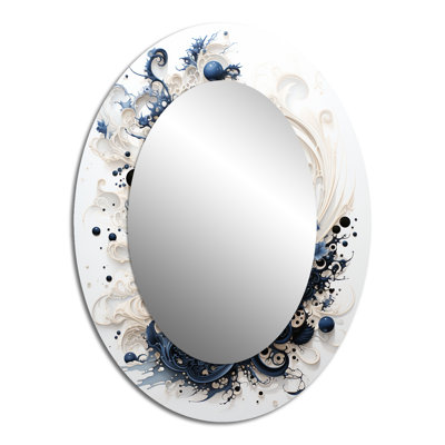 Calligraphie de l'Islam, miroir spirituel ovale sur métal