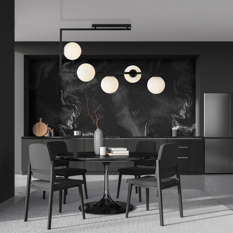 Lierre 5 - Light Geometric Chandelier, White