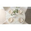 Ensemble de table de salle à manger pour 4 personnes Leong avec table ronde de 40 po et 4 chaises rembourrées en chenille-222382273