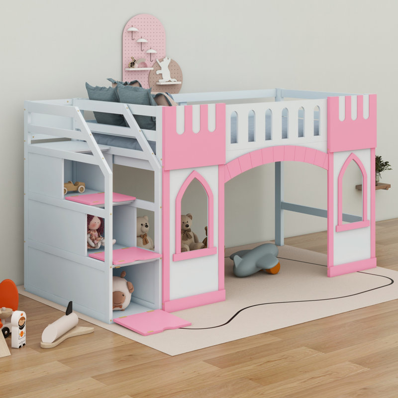 Lit mezzanine simple Jestyn Kids, Rose