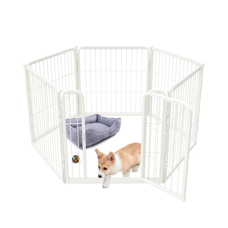 Parc pour animaux d'intérieur et d'extérieur non-lesté FXW Homeplus Unleashed, Blanc, H 40 po x l 54,8 po x P 54,8 po