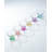 JoyJolt Hue Colored Martini Glasses, Set of 6, 8oz