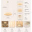 Luminaire suspendu en forme de soucoupe plissée Everdream Craft