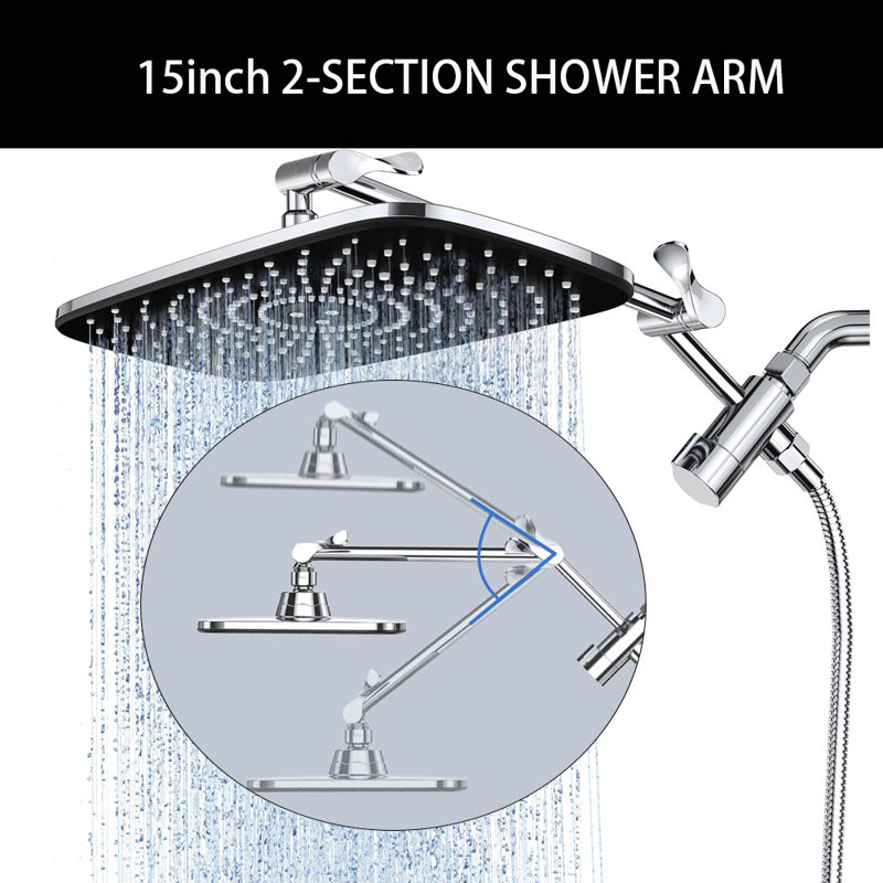 2.5GPM High Pressure  Shower Head With Handheld, Chrome