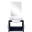 Meuble-lavabo bleu marine avec comptoir en marbre Miroir, rangement spacieux, meuble-lavabo 24 P 22 po, comptoir, fabrication fiable-506721253