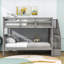 Lit simple superposé simple avec rangement et garde-corps-930335131